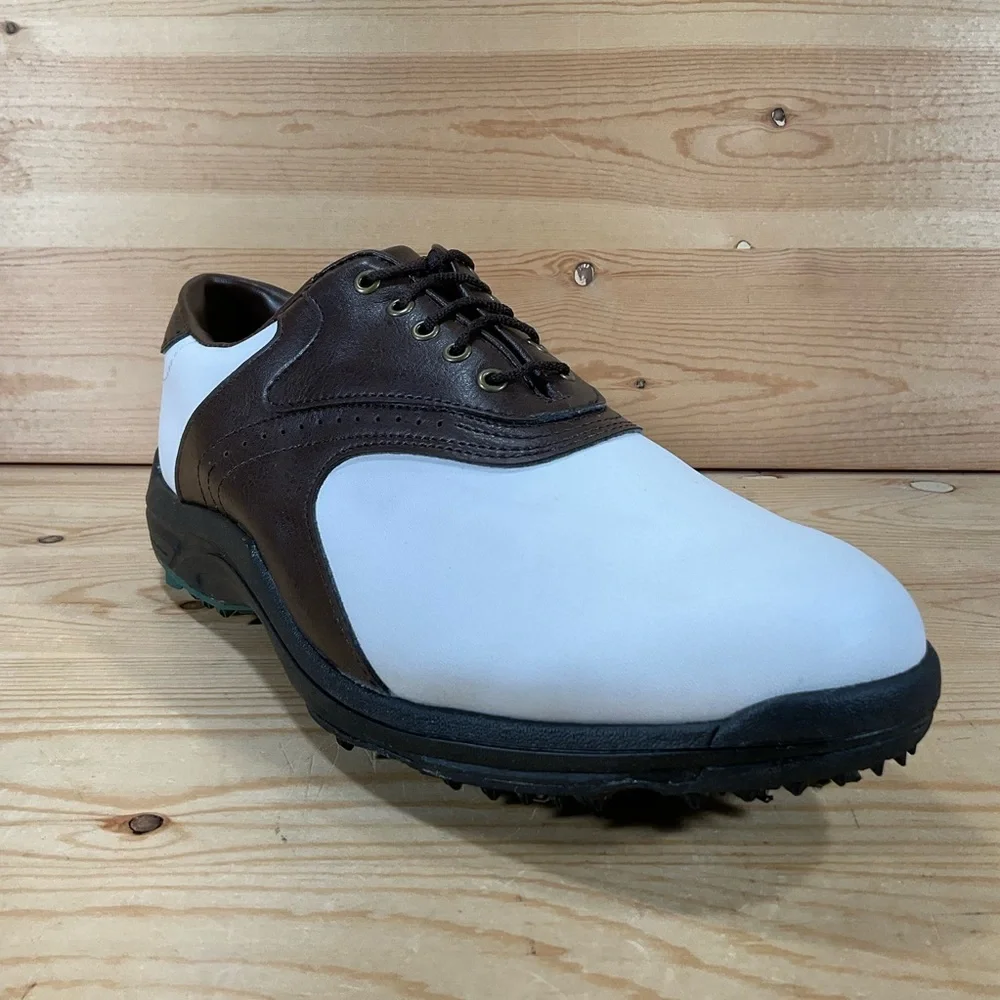 FootJoy FJ Green Joy Saddle Golf Shoes # 45424 Men’s 9 M White Brown Black